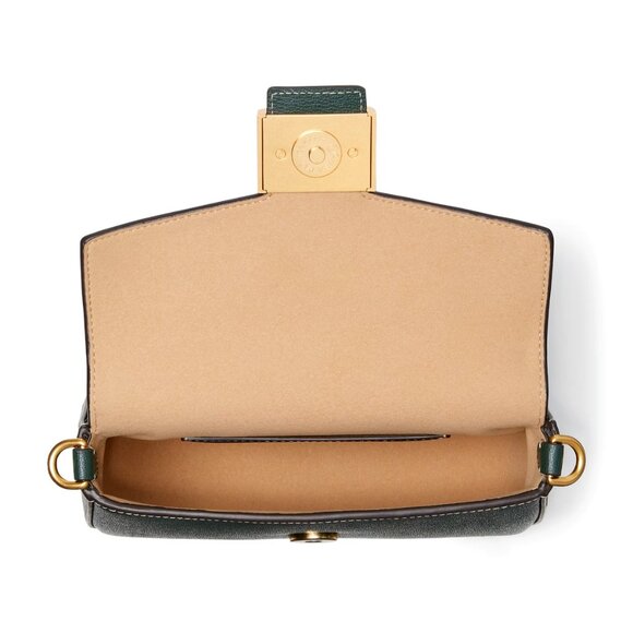 New Kate Spade Katy Textured Leather Flap Small Crossbody Rock Garden Green - Picture 3 of 6